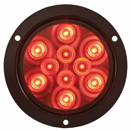 OPTRONICS 10-Led Flange Mount Red Stop/Turn/Tail Light With Weathertight Connection STL42RMB